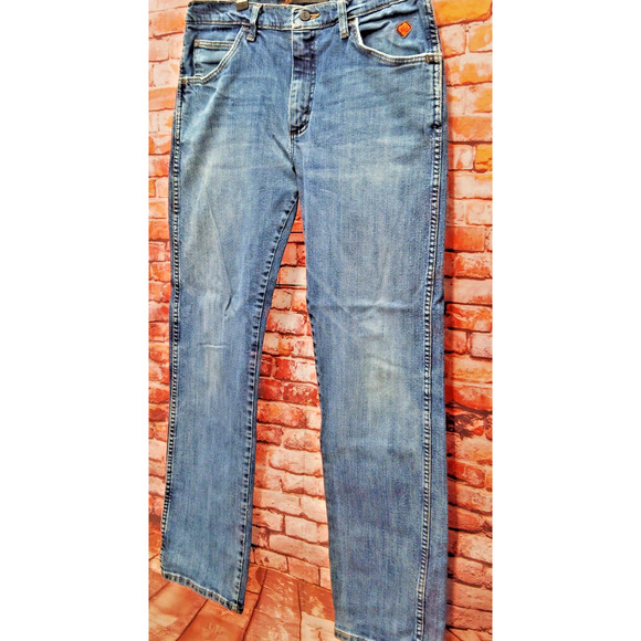Men's Wrangler FR CAT2 2112 Flame Resistant Work Denim Blue Jeans Size 33 x 34 - Picture 5 of 9